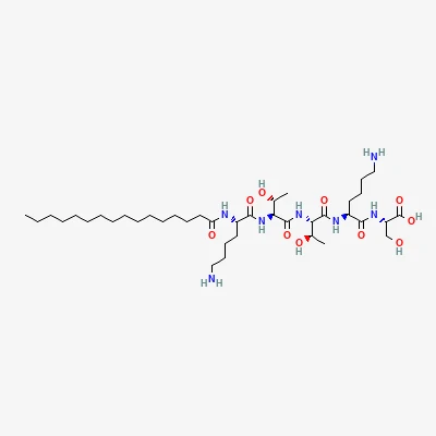 2D chemical structure of Palmitoyl Pentapeptide-4